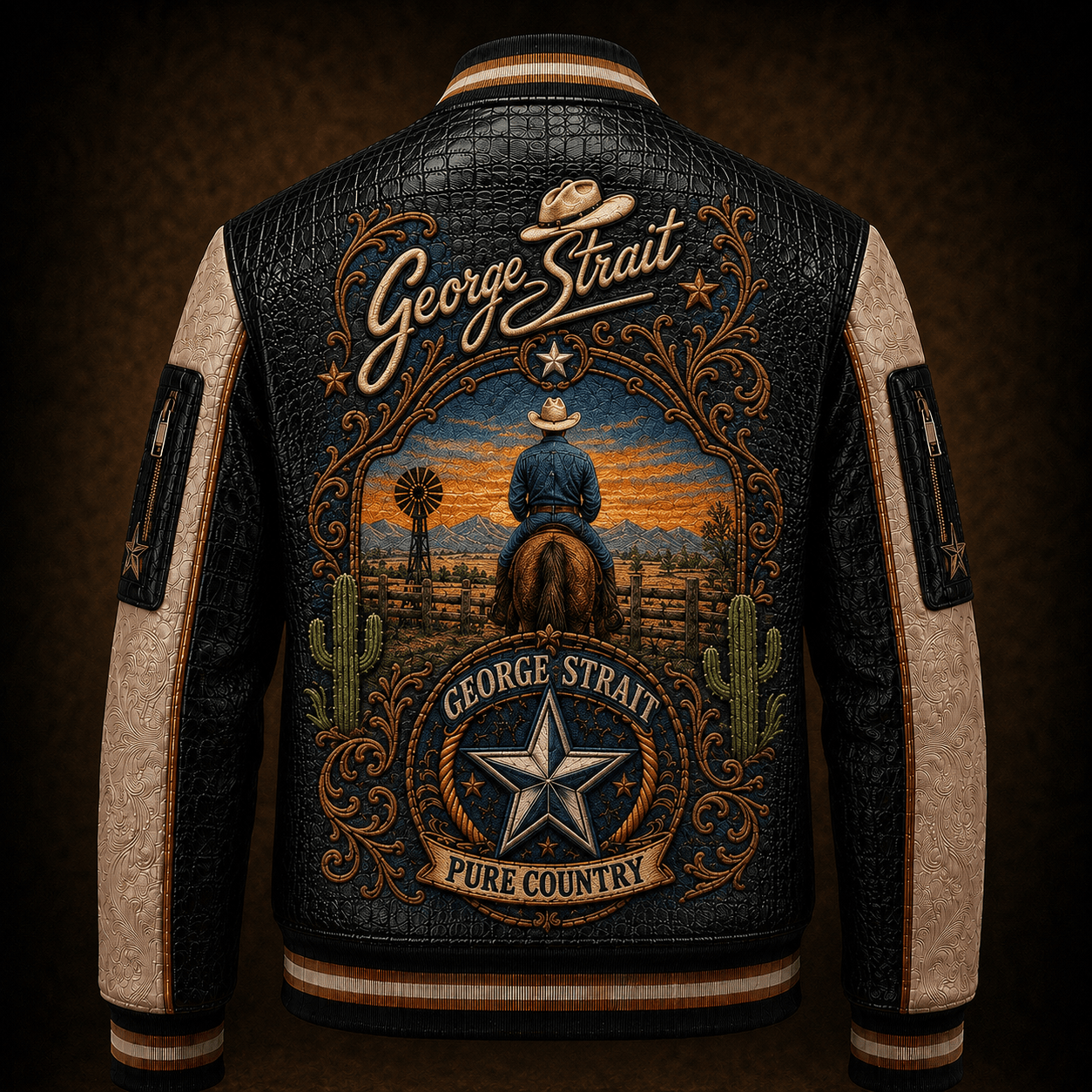 Premium GGST Leather Zipper Jacket PVNA