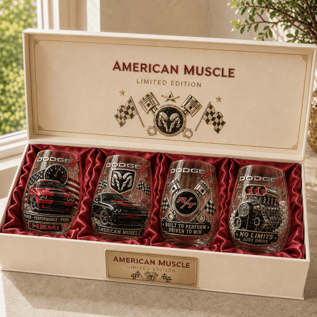 Premium DODGE Wine Glass Cup TTN