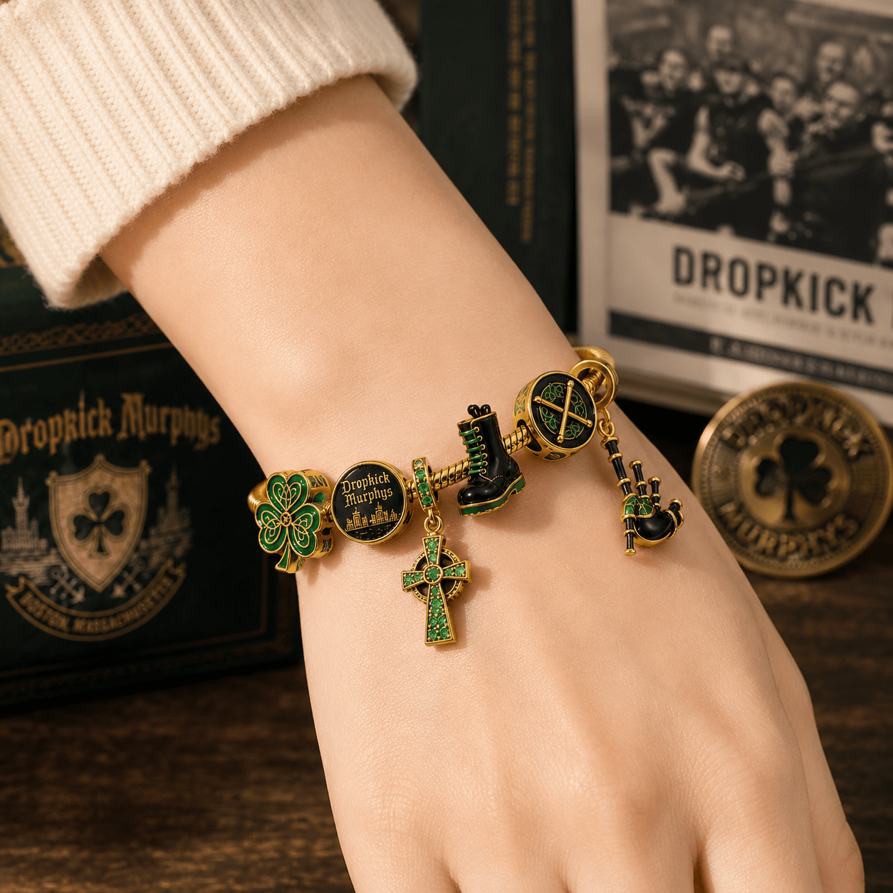 DKMP Gold Charm Bracelet Set TTTT
