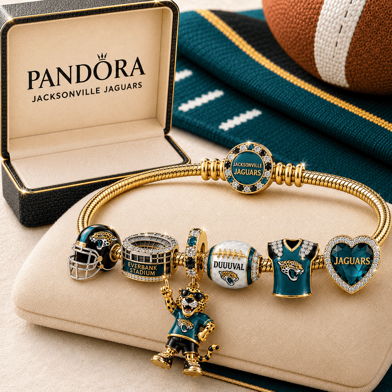 JSVJ Gold Charm Bracelet Set TMH