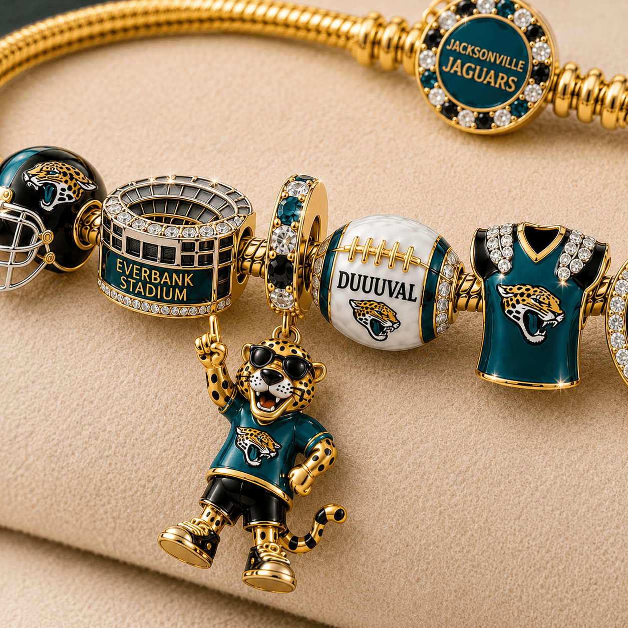 JSVJ Gold Charm Bracelet Set TMH
