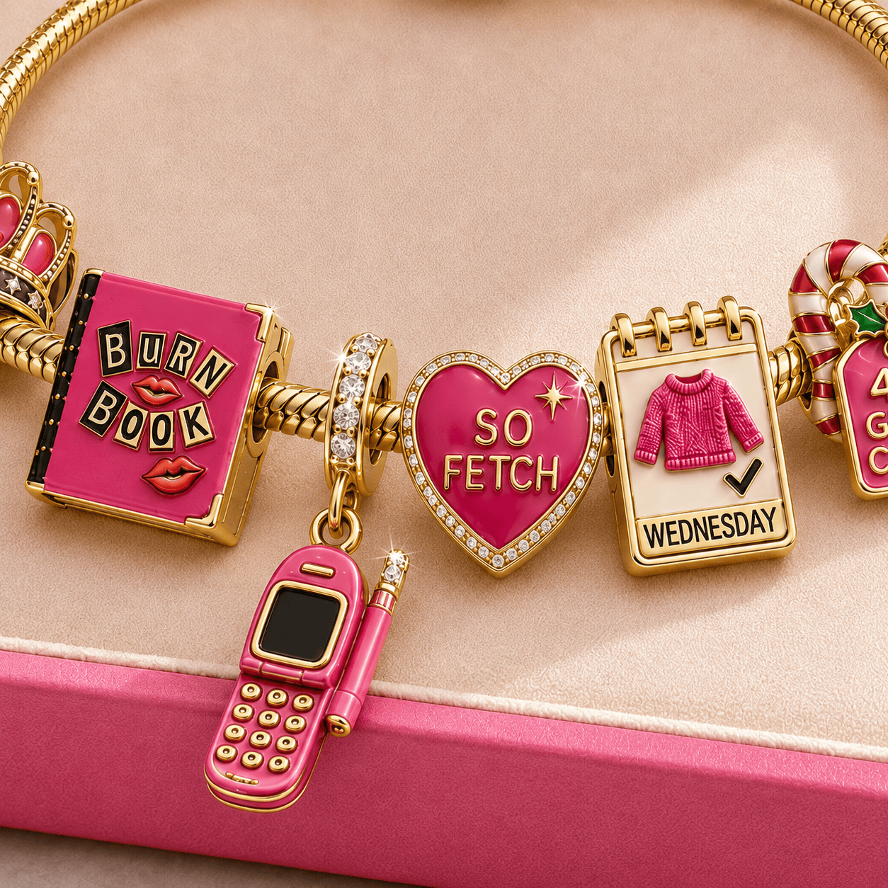 MNG Gold Charm Bracelet Set TMH