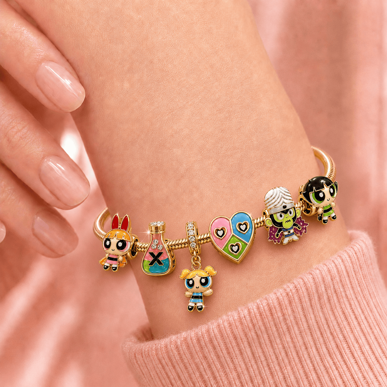 TPPG Gold Charm Bracelet Set TMH